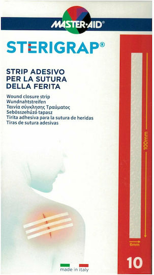 Master Aid Sterigrap Plasters 100x6mm 10pcs