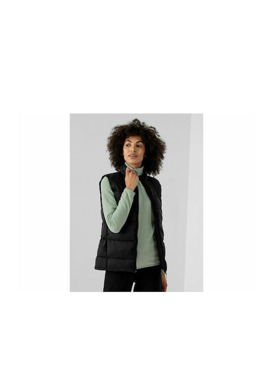 Outhorn Scurt Jachetă de femei Fără mâneci Puffer Negru