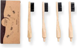 Happy Tabs Toothbrush Replacement Toothbrush Heads Soft / Medium Beige 4pcs