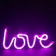 Aca Διακοσμητικό Φωτιστικό Love Neon Μπαταρίας σε Ροζ Χρώμα