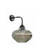 Heronia Rigato Ap Bl-Fyme Vintage Lamp Wall with Socket E27 Black 25x32cm