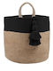 Decorative Basket Wicker with Handles Black 30x30x30cm