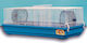 Klouvotechniki Doppelter Nagerkäfig mit Trennwand 63x29x22cm