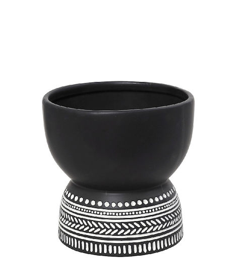 Espiel Tribal Decorative Bowl Black 20.5x20.5x20cm