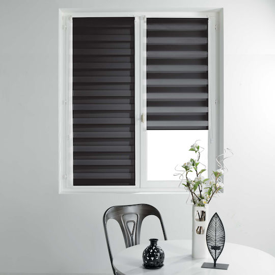 Roller Blinds L-C DayNight Partial Blackout Double Noir W90xH180cm 1950025