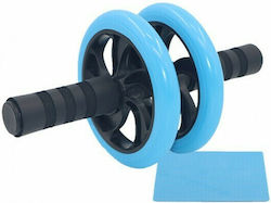 Superboost 100100803 Abdominal Wheel Blue with Anti-Slip Handles & Mat
