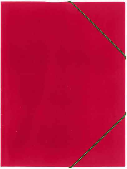 Justnote Folder Prespan with Rubber Band and Ears for Paper A4 Red 3868