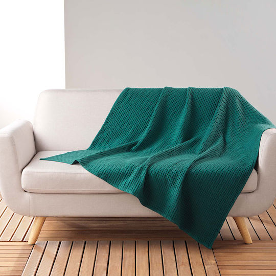 L-C Gaufrette Canapea 125x150 cm Albastru Petrol L-C Gaufrette Canapea 125x150 cm Albastru Petrol