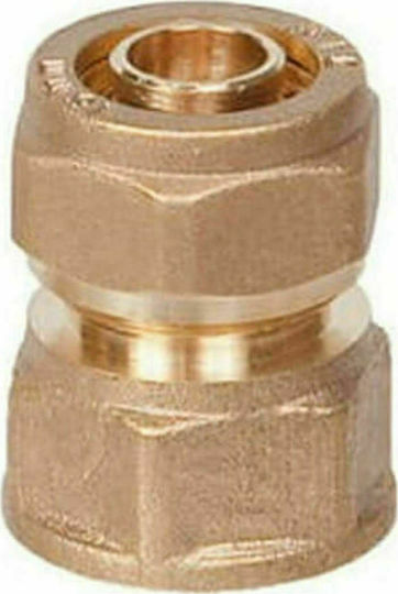 Novara Rubinetterie Female Compression Tube Fitting Brass 1/2" 16mm 64012