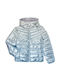 Kids' Quilted Jacket Short with Hood Silver
