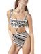 Swimsuit with Cutouts & Removable Padding Black