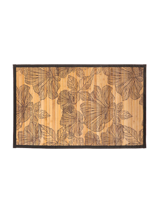 Spitishop Covoraș de Baie Lemn F-V Black Flora 174701A Bej 50x80buc