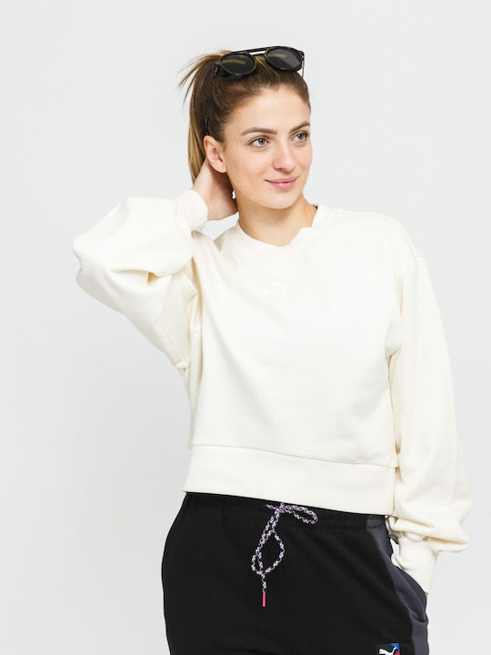 Puma Classics Women's Cropped Sweatshirt White