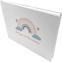 Bonjour Bebe Guest Book Rainbow