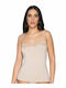 Women's T-Shirt with Spaghetti Strap Beige