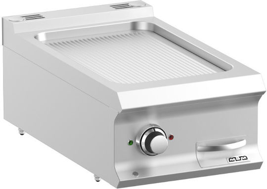 MBM FTBE74TR Commercial Flat Top Electric Griddle with Ribbed Plate 5kW 40x73x25cm