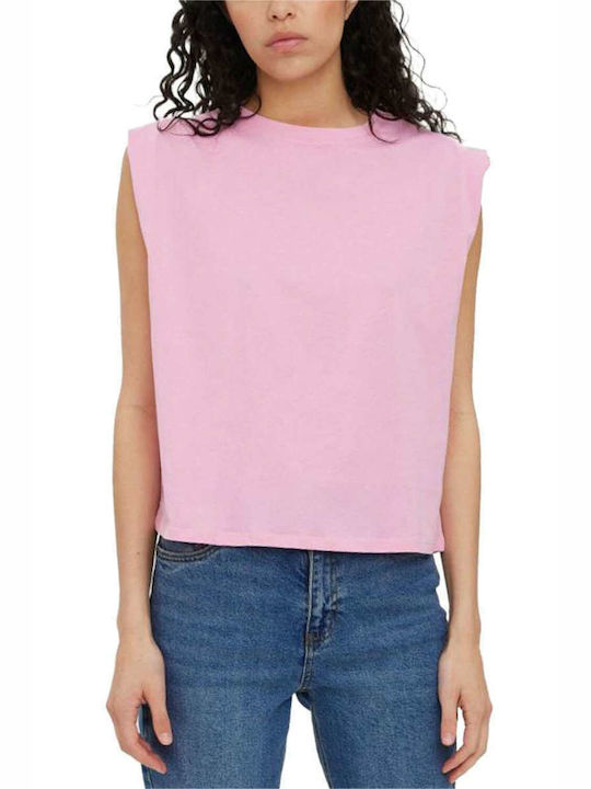 Vero Moda Bluza de Damă de Vară Fără mâneci Roz