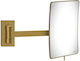Sanco MR-305 Vergrößerung Rechteckiger Badezimmerspiegel aus Metall 15x21cm Bronze Mat