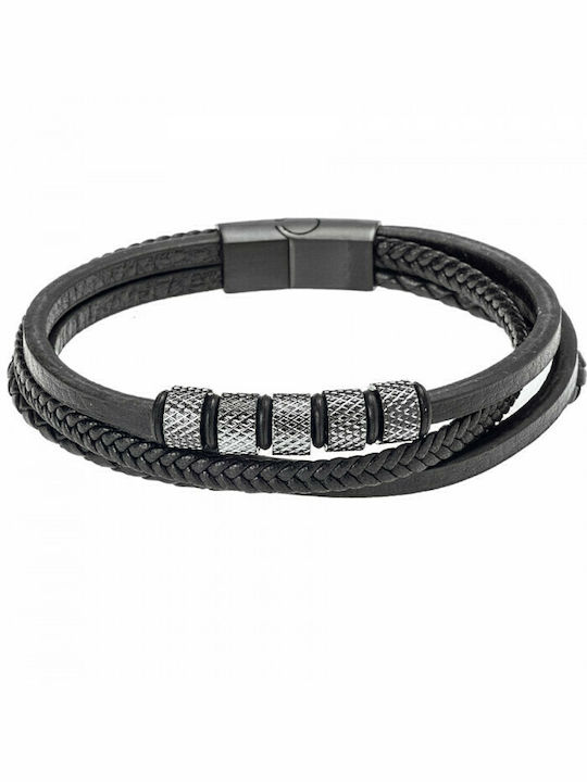 Senza Men's Leather Bracelet