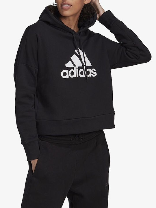 adidas Future Icons Badge Of Sport Sweatshirt Black with Hood