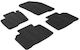 Gledring Set of Front and Rear Mats 4pcs Tray Type for Ford Edge 2016 Black