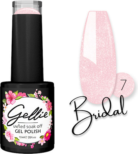 Gellie Bridal Halb-permanenter Nagellack 7 mit Glitter 10ml 1Stück