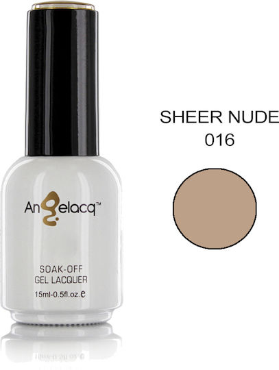 Angelacq Angelacq Хибриден Лак за Нокти Sheer Nude 016 15мл 1бр