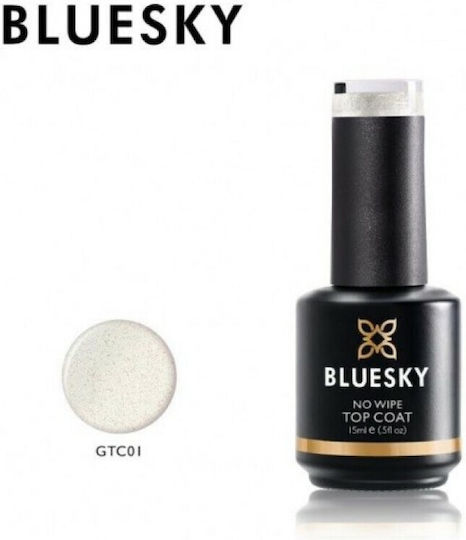 Bluesky Glitter Топ покритие за Полу-перманентни Лакове 15мл