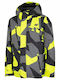 Kinder Sportjacke Kurz mit Kapuze Gray