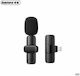 Remax K02 USB-C Drahtlos Mikrofon Πέτου, Clip On für Handy