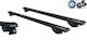 Farad Farad Metal Roof Bars 120cm for Seat Alhambra 5D 2010 Set with Roof Rack Legs and Lock Black