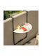 Auxiliary Outdoor Foldable Metal Table White 60x64x83.5cm