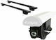 Farad Car Roof Bars Metallic 120cm for Opel Corsa / Frontera 5D Set with Roof Rack Legs and Lock Black