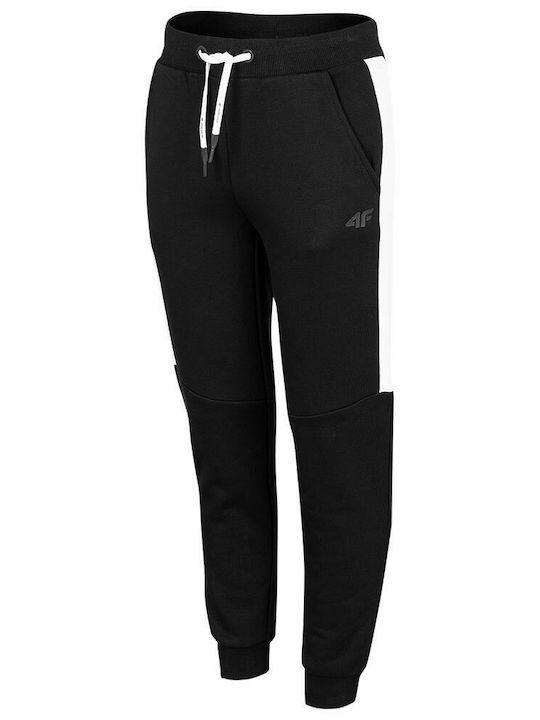 4F Copilăresc Pantalon de Trening Negru 1buc