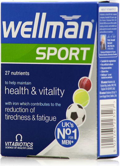Vitabiotics Wellman Sport Health & Vitality Ειδικό Συμπλήρωμα Διατροφής 30 ταμπλέτες