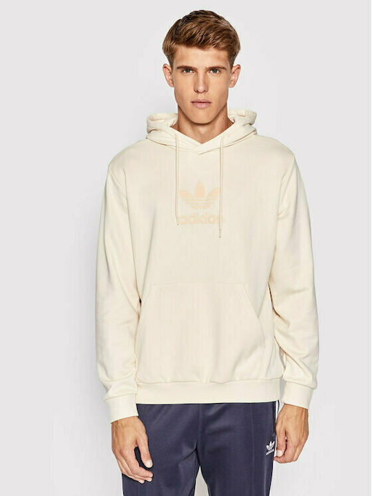 Adidas trefoil sales hoodie mist sun