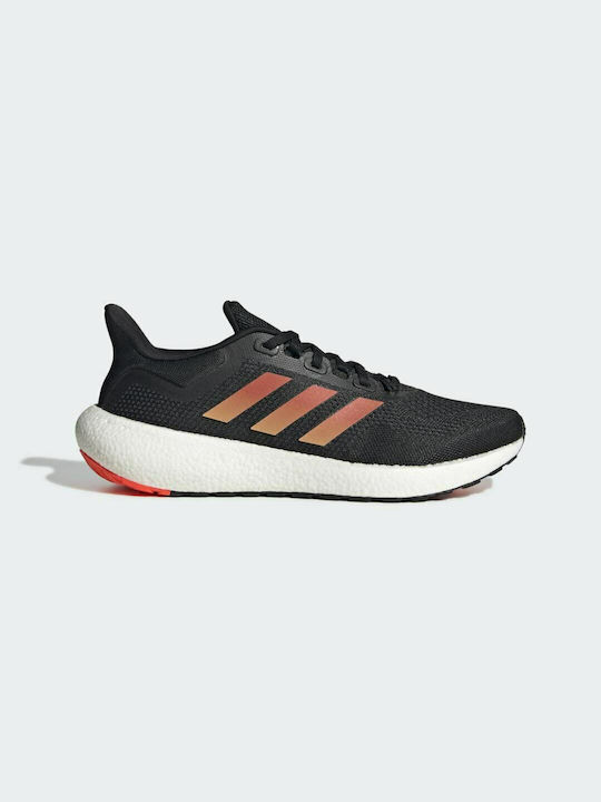Adidas Pureboost 22 Ανδρικά Αθλητικά Παπούτσια Running Core Black / Solar Red / Cloud White