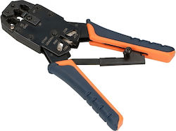 Extralink Πρέσα Ακροδεκτών Δικτύου RJ12, RJ11, RJ45, RJ10 με Απογυμνωτή & Μηχανισμό Καστάνιας EL-CRIMP-4P6P8P