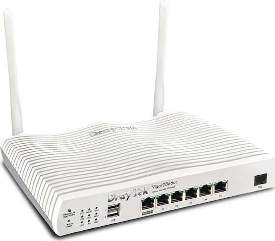 Draytek Vigor 2866Vax ADSL2+ Безжичен Модем Рутер Wi‑Fi 6 - Wi‑Fi 6 с 5 Порта Gigabit Ethernet