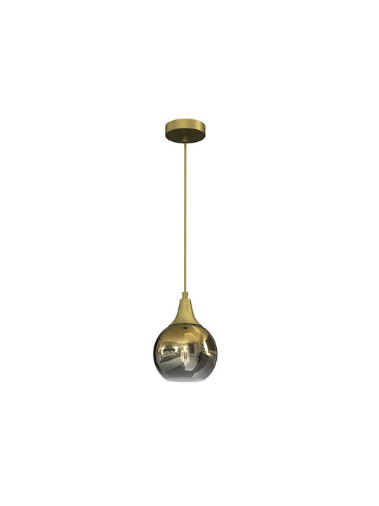 Milagro Monte Pendant Light Single-Light Ball for Socket E27 Gold