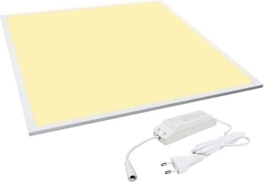 123led Квадрат Вграден LED Панел 40W с Топло бяло Светлина 3000К 60x60см.