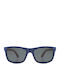 Daponte Men's Sunglasses with Blue Wooden Frame and Gray Polarized Lens DAP344C 4