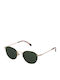 Lozza Unisex Sunglasses with Gold Metal Frame and Green Lens Sl2355 0300