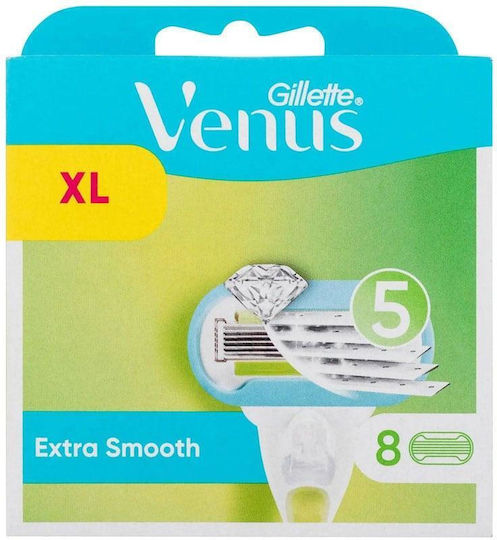 Venus Extra Smooth Capete de schimb cu 5 lame pentru piele sensibilă 8buc