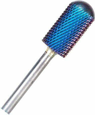 Nail Drill Carbide Bit with Barrel Head Blue