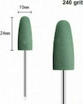 Buffer Nail Drill Silicone Bit with Cone Head Green