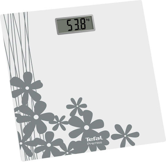 Tefal Premiss Ψηφιακή Ζυγαριά 150kg Λευκή Flowers