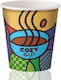 Cozy Cup Disposable Cup Paper Multicolour 240ml 50pcs