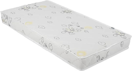 Kikka Boo Mattress Crib Memory Comfort Cool Gel Bear Grey with Memory Foam 70cmx140cmx12cm