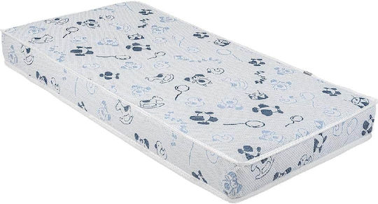 Kikka Boo Mattress Crib Memory Comfort Cool Gel Horses White with Memory Foam 70cmx140cmx12cm